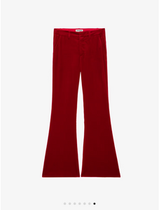 ZADIG&VOLTAIRE  Pantalon Velours Rouge