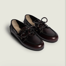 Charger l&#39;image dans la galerie, POSA Mocassin en Cuir Brossé Bordeau
