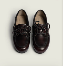 Charger l&#39;image dans la galerie, POSA Mocassin en Cuir Brossé Bordeau
