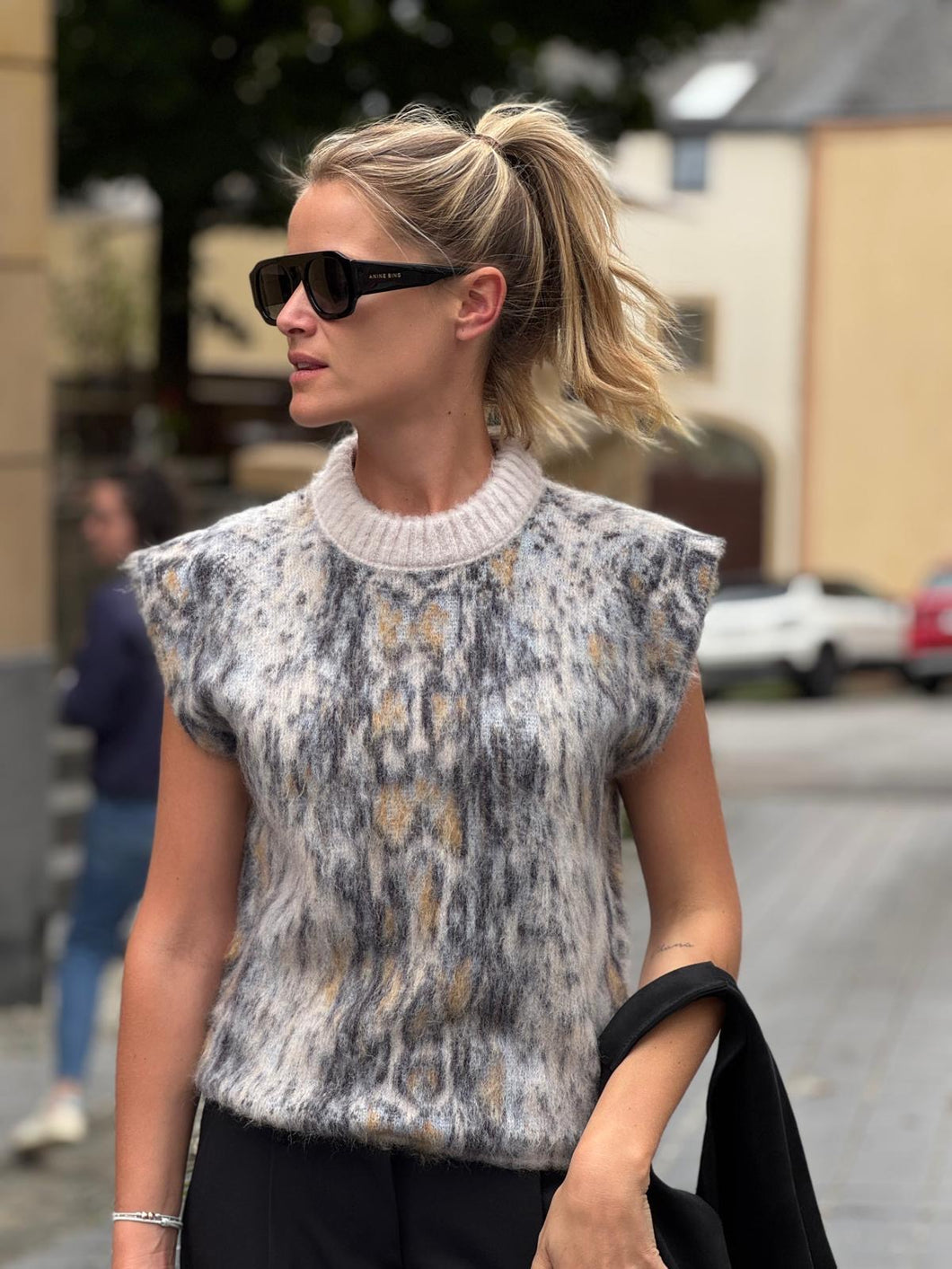FORTE_FORTE Pull Jacquard Python en Alpaga
