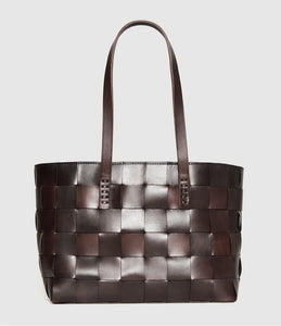 DRAGON DIFFUSION Sac en Cuir Japan Tote Brown