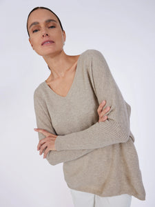 Pull Poncho Cachemire Terre Col V Faustine NOT SHY