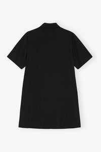 GANNI Robe en Sergé de Viscose Noire