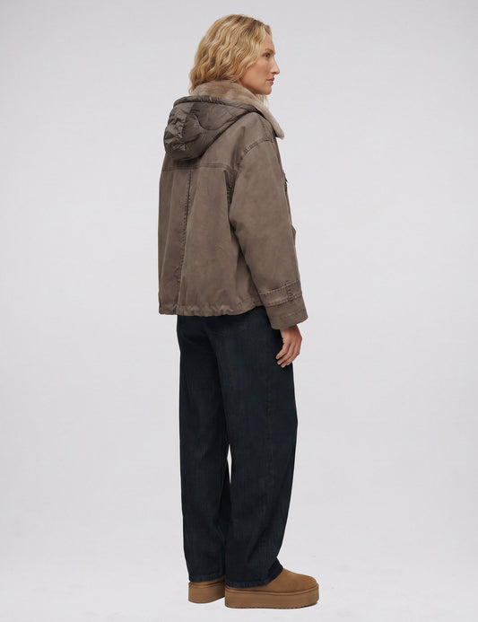 BLONDE NO.8 Veste Tyra II taupe, vue de côté