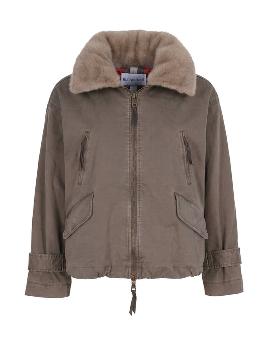BLONDE NO.8 Veste Tyra II taupe, vue de face