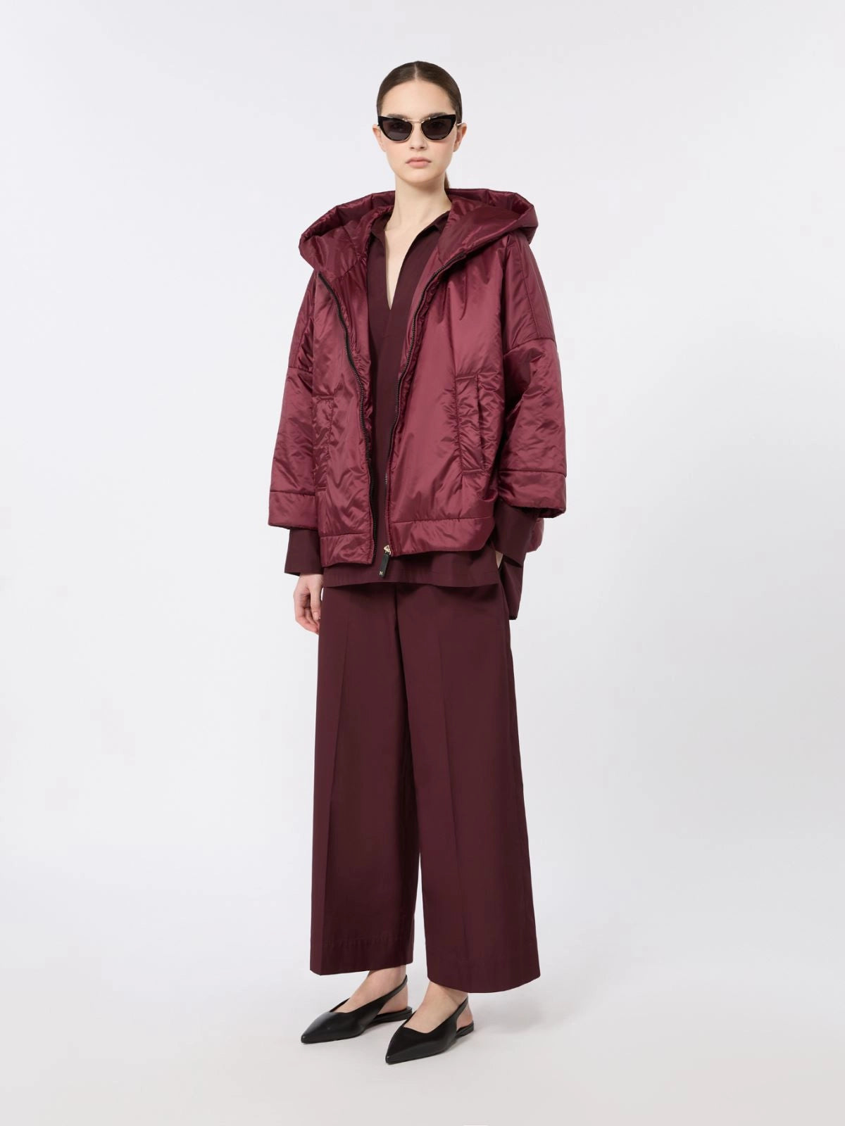 MAX MARA THE CUBE Manteau Matelassé Fiore Rubis
