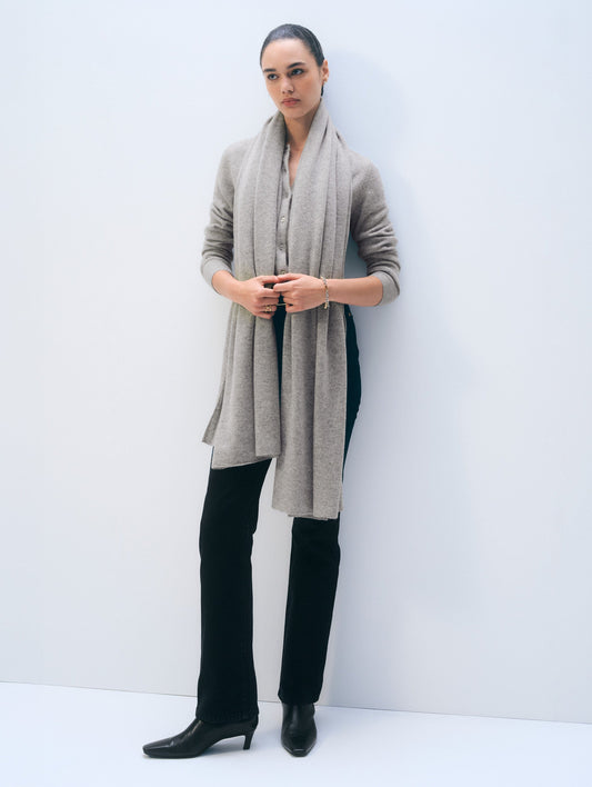 WHITE+WARREN Écharpe Cachemire Grey Heather