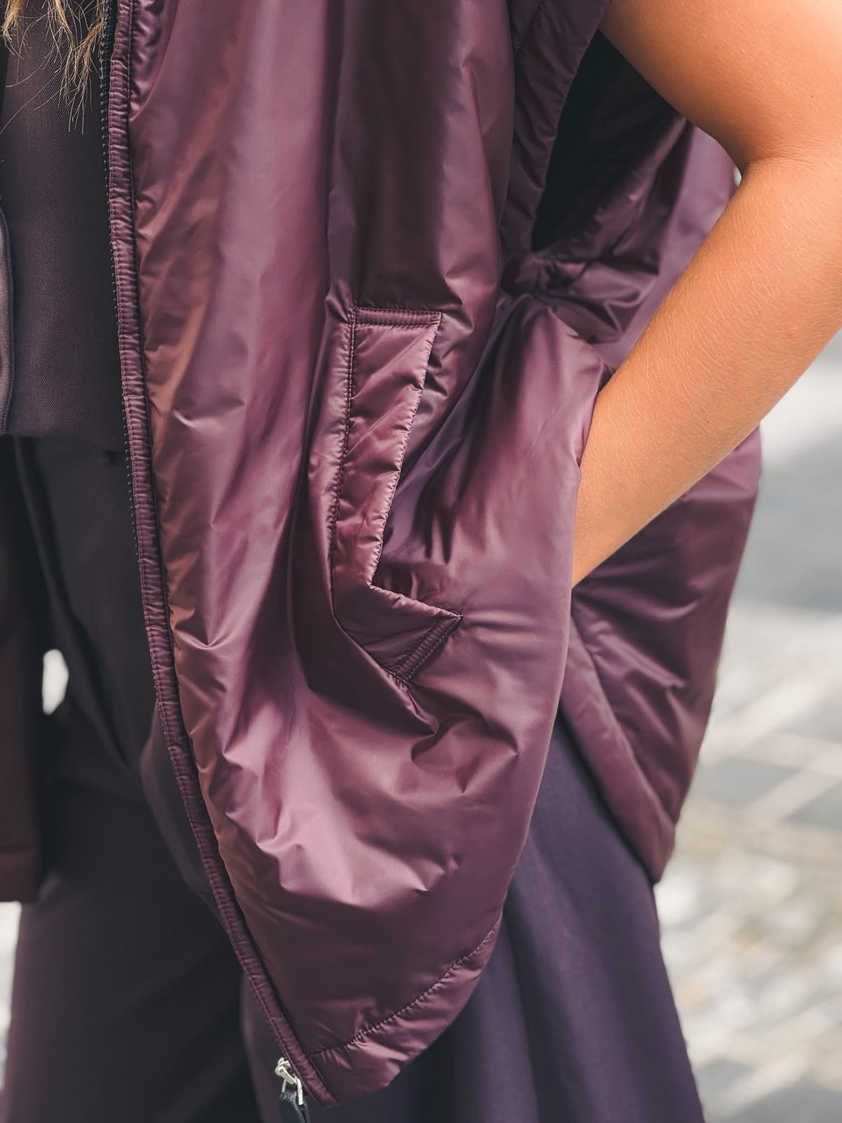 MAX MARA THE CUBE Gilet Ambra Bordeaux