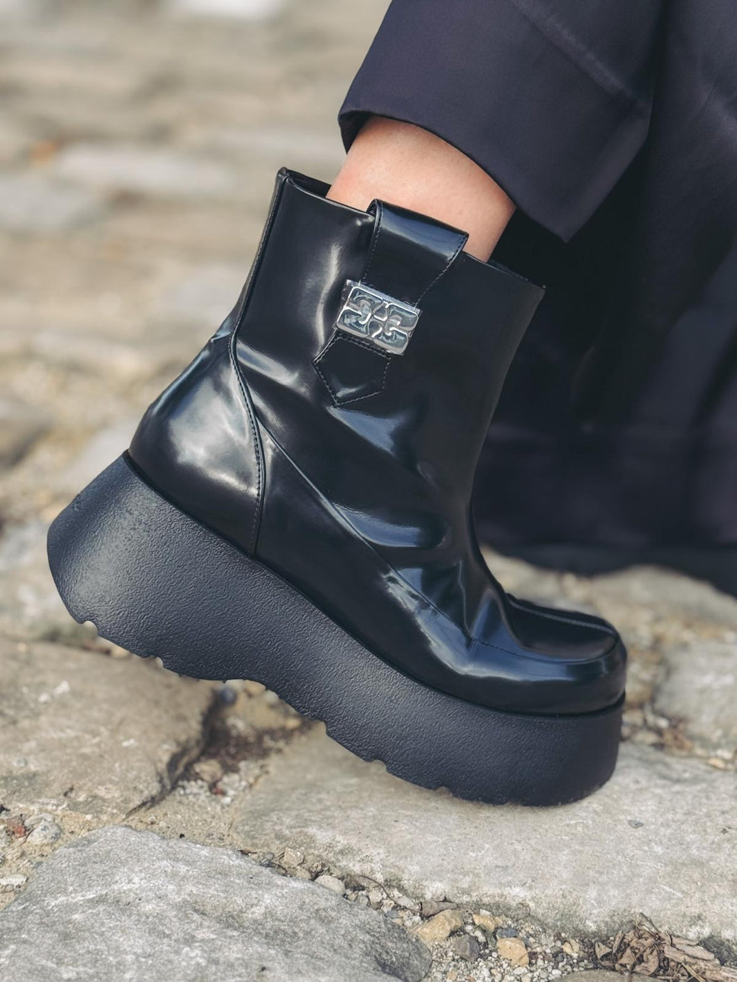 GANNI Bottines Basses Noir