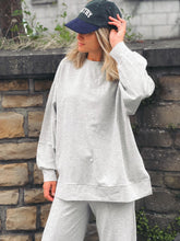 Charger l&#39;image dans la galerie, ODILE &amp; GASTON Sweatshirt Long Gris Chiné
