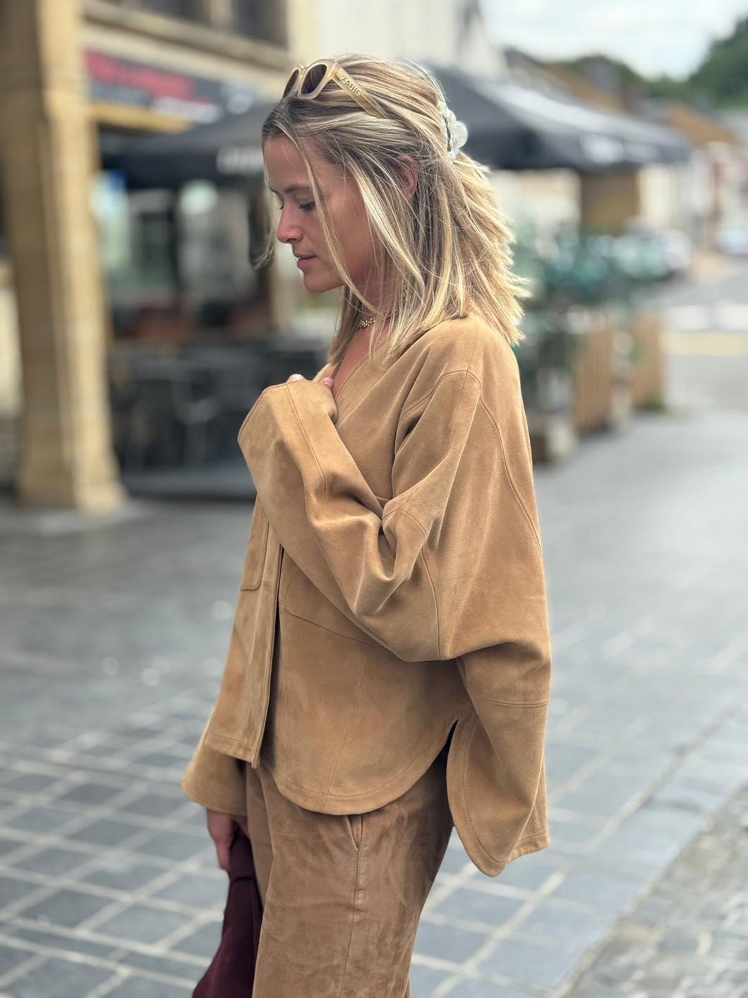 FORTE_FORTE Kimono en Daim Noce