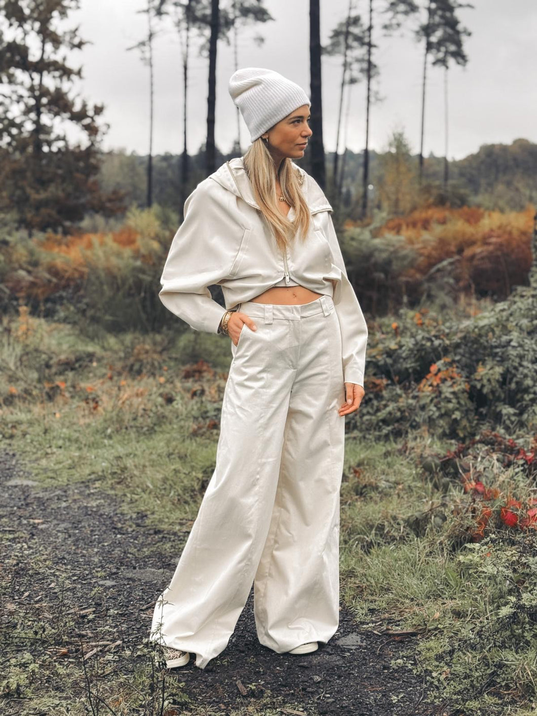 MaxMara Veste en Soie Beige