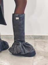 Charger l&#39;image dans la galerie, GANNI Bottes Hautes en Gris Foncé
