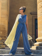 Charger l'image dans la galerie, MaxMara Combinaison Donata Bleu Nuit en Satin Léger(
