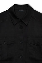 Charger l'image dans la galerie, ANINE BING Edith Shirt - Black Linen Blend detail
