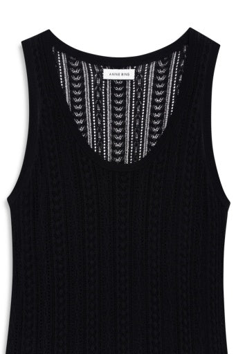 ANINE BING Arie Long Dress - Black detail