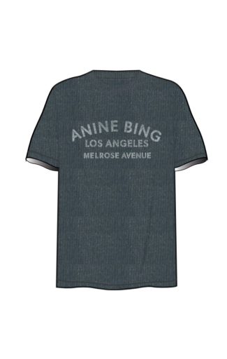 ANINE BING Cade Tee Melrose Stencil - Washed Black