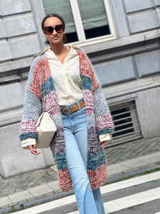 MAÏ Long Cardigan Multi Alpaga et Mohair