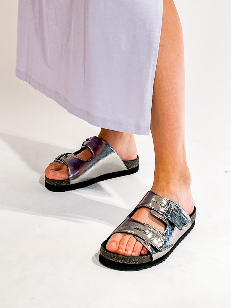Zadig&Voltaire Sandales Vintage Metal Silver