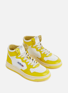 Baskets Mid Cuir Yellow AUTRY