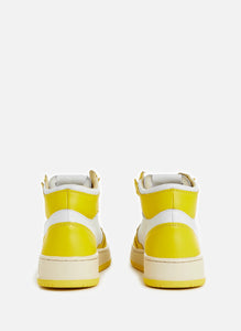 Baskets Mid Cuir Yellow AUTRY